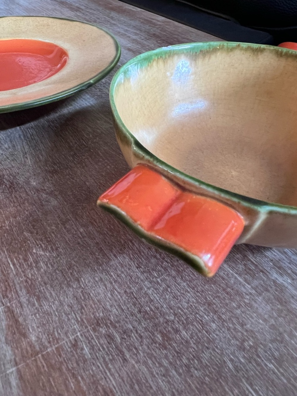 𝑬𝒙𝒓𝒆𝒎𝒆𝒍𝒚 𝑹𝒂𝒓𝒆 Egersund Art Deco 1930s Pottery Bowl and Saucer Norway - Picture 11 of 12